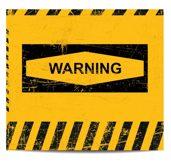 Warning sign banner — Stock Vector