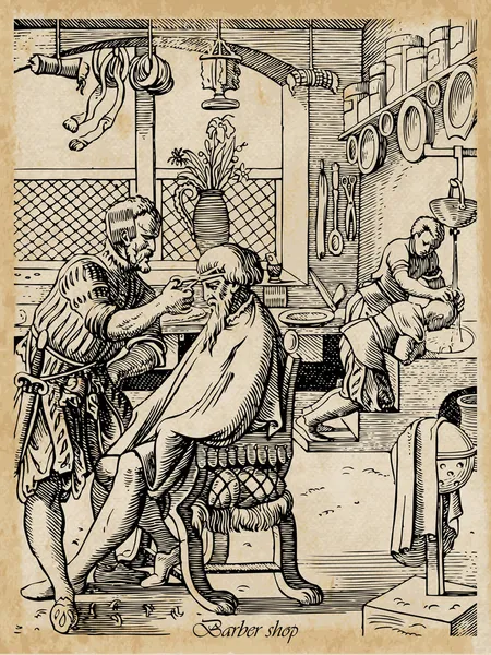 Barbearia —  Vetores de Stock