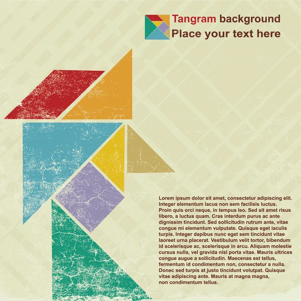 Tangram fej — Stock Vector