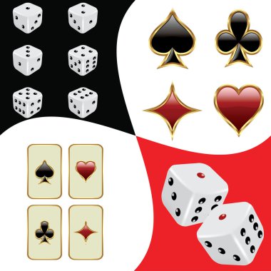 Cards and dices clipart