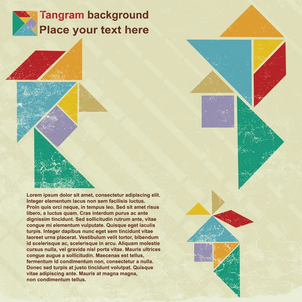 Head tangram — Stock Vector