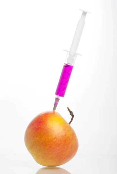 Springe v apple izolované na bílém — Stock fotografie