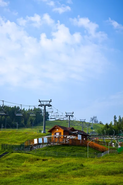 stock image Ski Lift. Chairlift in summer.