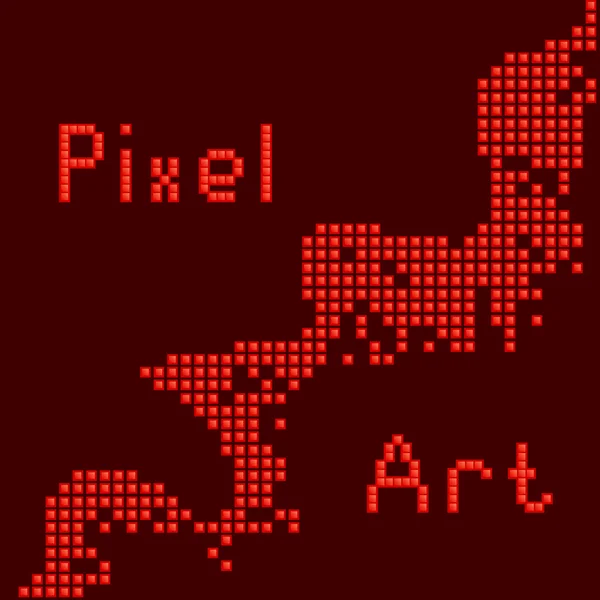 Абстрактное пиксельное искусство — стоковый вектор