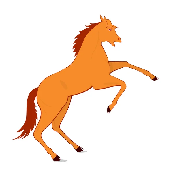 Cartoon horse reared up in fear — Stock Vector