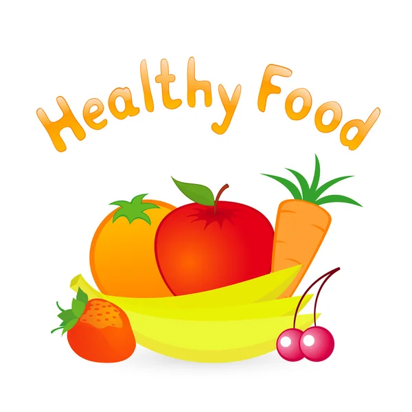Alimentos saudáveis —  Vetores de Stock
