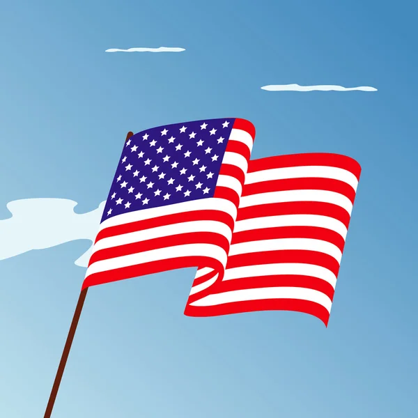 Bandeira americana —  Vetores de Stock