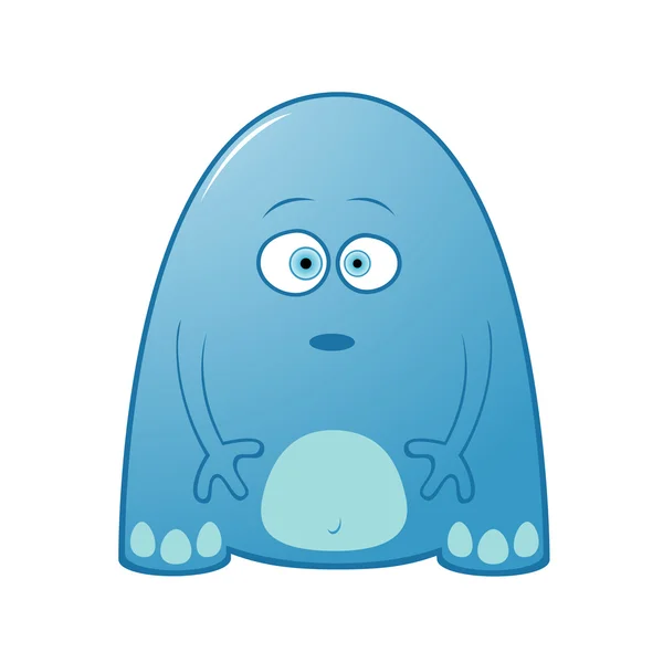 Piccolo mostro gelatina blu — Vettoriale Stock