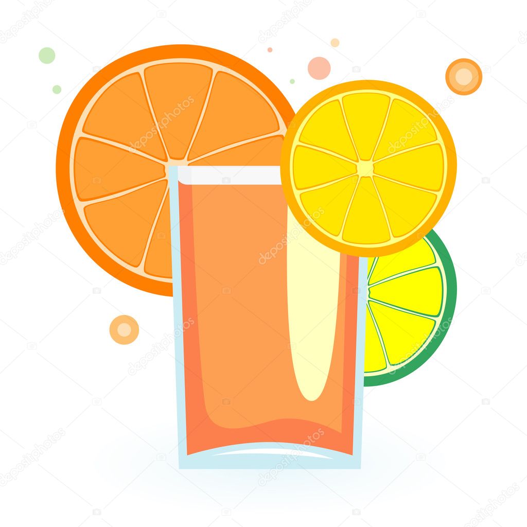 Orange juice — Stock Vector © Roman_Volkov #5855466