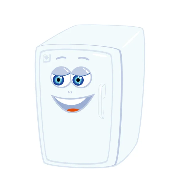 Drôle de réfrigérateur de dessin animé — Image vectorielle