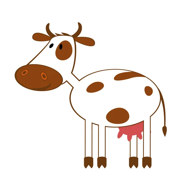 Cute cartoon cow — Stock Vector