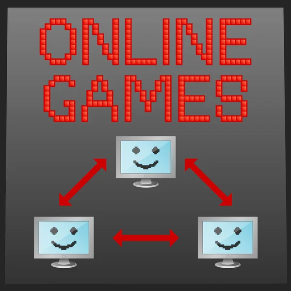 Banner de juego en línea — Vector de stock