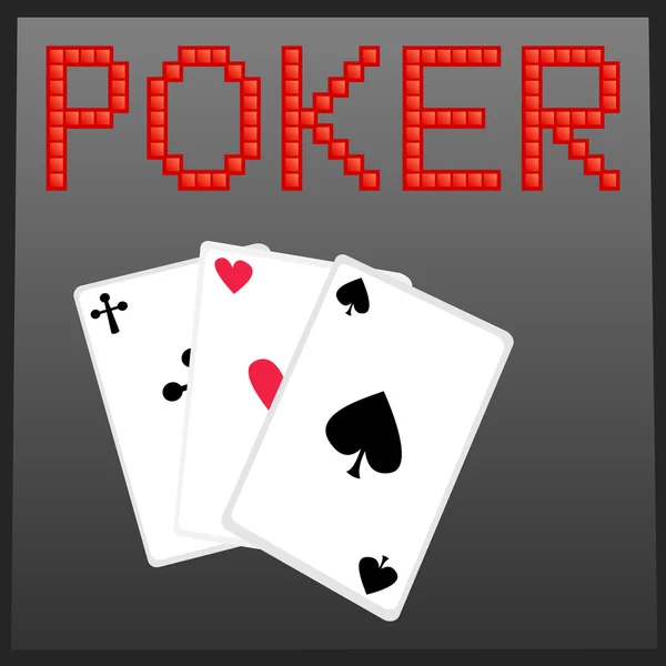 Poker online game banner — Stock Vector