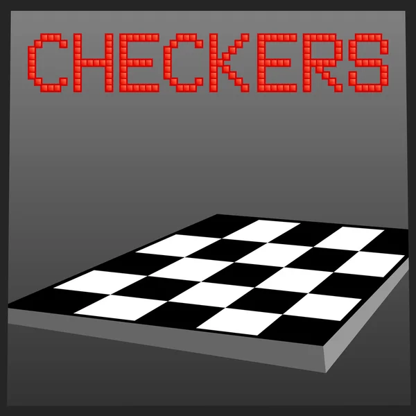 Checkers online Spiel Banner — Stockvektor