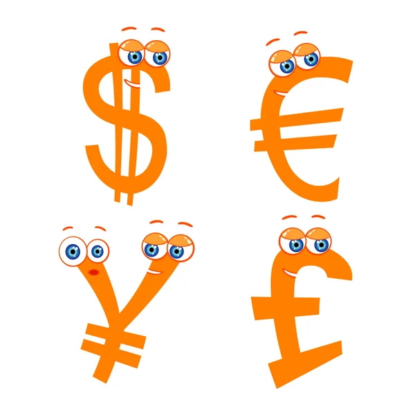 Aranyos pénzt karakterek — Stock Vector