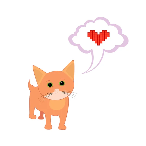 Mignon dessin animé chaton — Image vectorielle