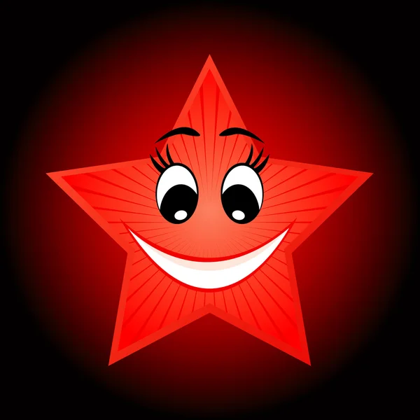 Cute red star — Stock Vector