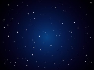 gece gökyüzünde yıldızlar çok