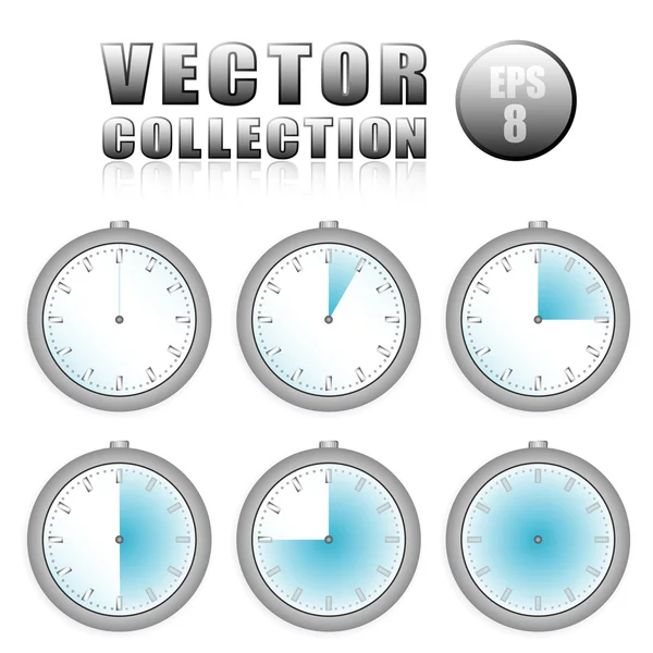 Relógios de cronómetro abstractos — Vetor de Stock