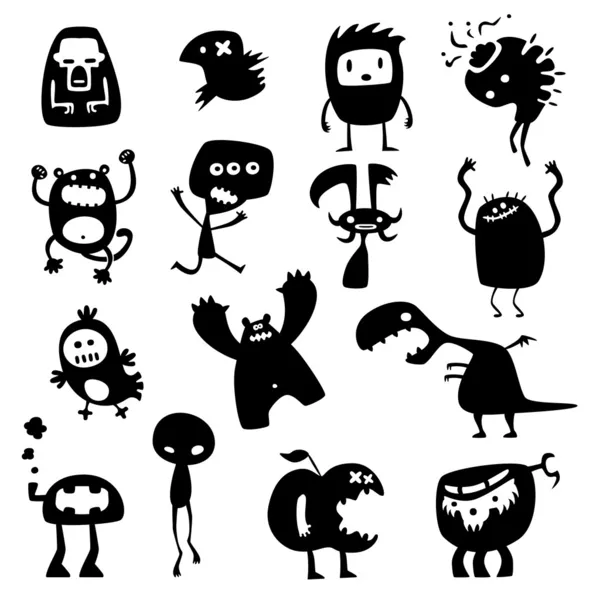 Monstres drôles — Image vectorielle