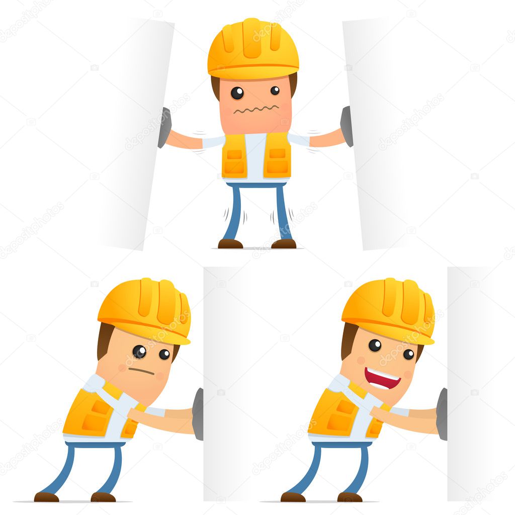 Set of funny cartoon builder