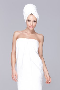 Wrapped in towel clipart