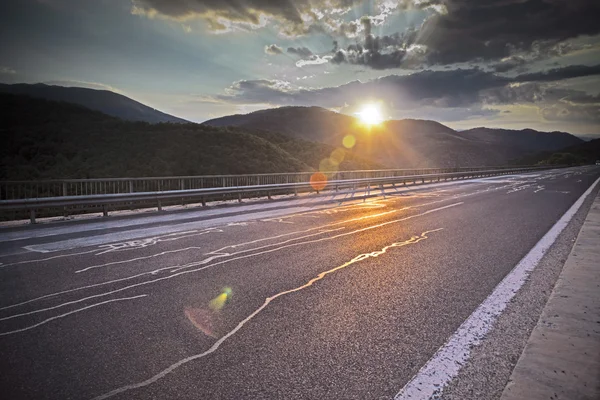 太陽と道路 — ストック写真
