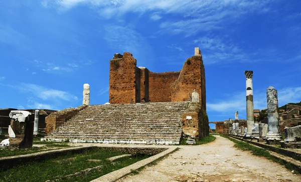 Руины Остии-Антики в Италии Стоковое Фото
