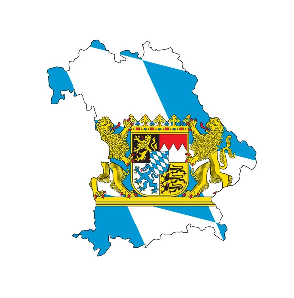 Baviera mapa —  Fotos de Stock