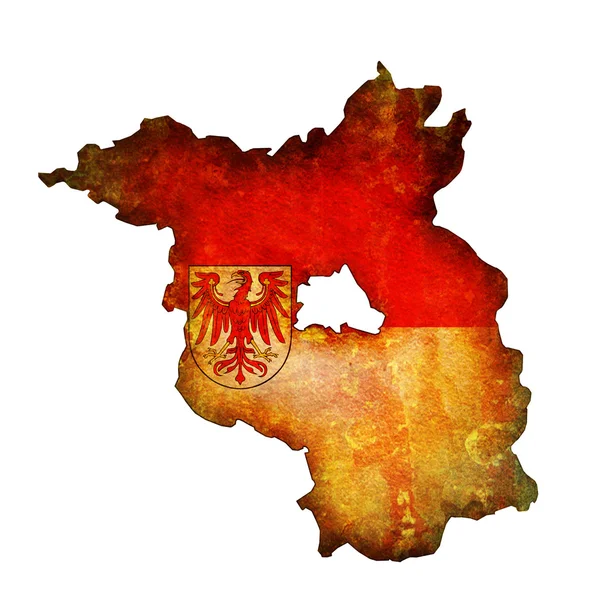 Brandenburg map — Stock Photo, Image
