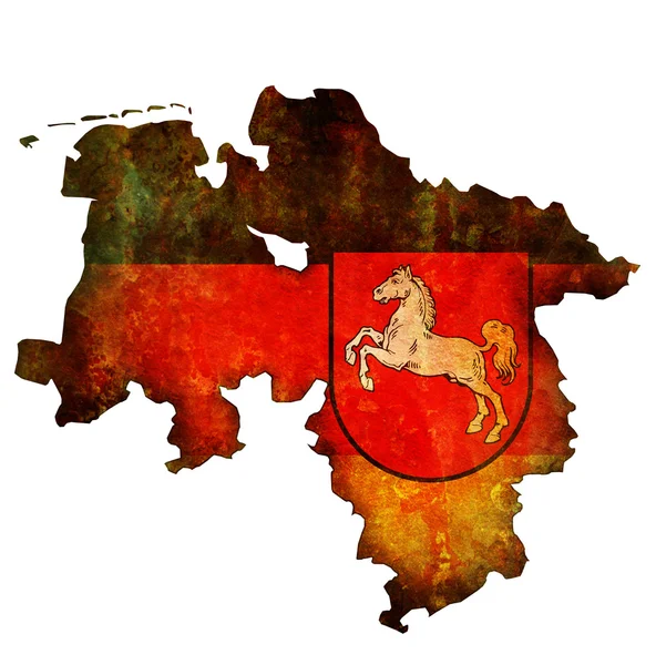 Нижня Саксонія карта — стокове фото