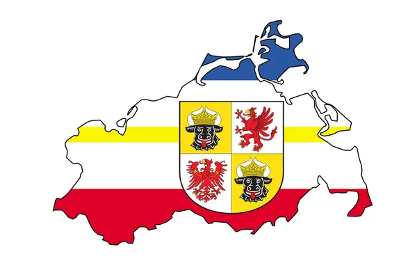 Mecklenburg map — Stock Photo, Image