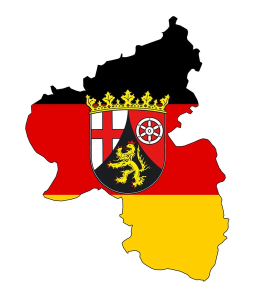 Karte der Region Rheinland-Pfalz — Stockfoto