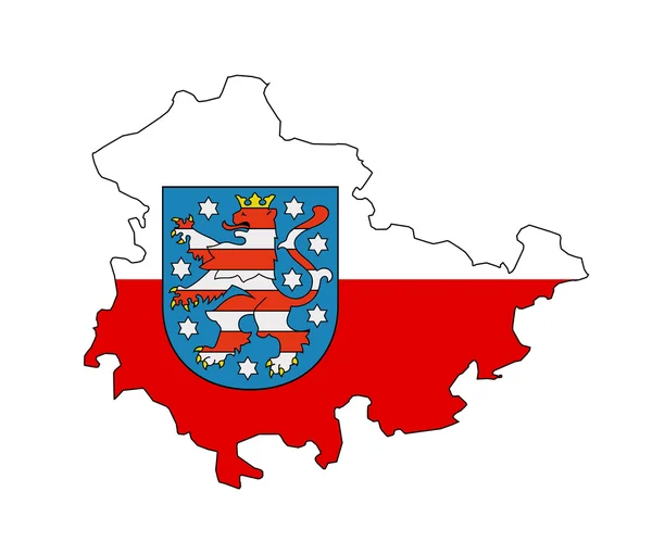 Thuringia region map — Stock Photo, Image