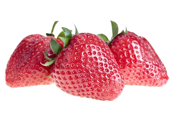 大草莓，孤立在白色 — 图库照片