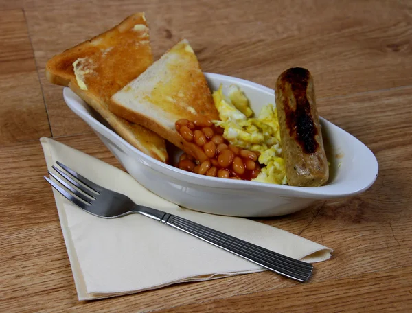 요리 된 영국식 아침 식사 — 스톡 사진