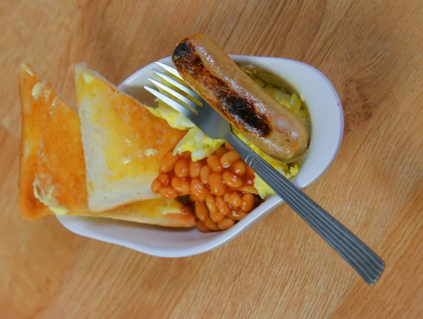 요리 된 영국식 아침 식사 — 스톡 사진