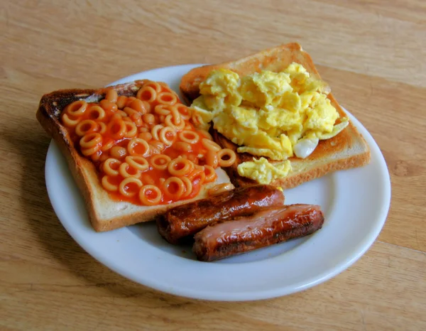 Pişmiş İngiliz kahvaltısı — Stok fotoğraf
