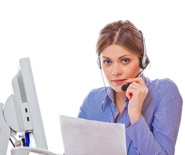 Woman working at office — Stock Photo, Image