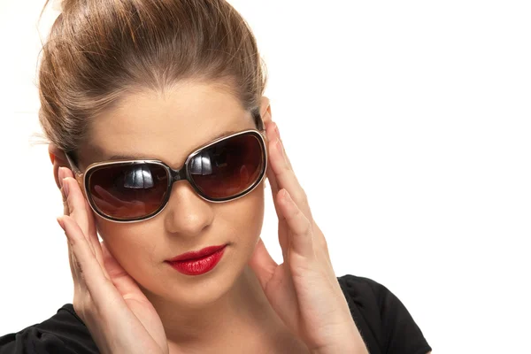 Womanish portrait with sunglasses — Stock Photo, Image