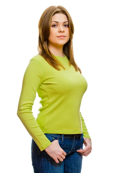 Serious young female — Stock Photo, Image