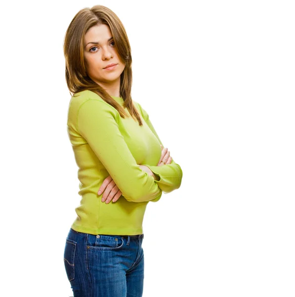 Serious young female — Stock Photo, Image