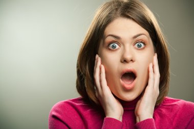 Surprised woman clipart