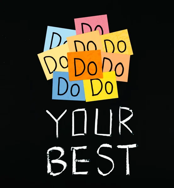 Do your best, words on blackboard. — Stock Photo, Image
