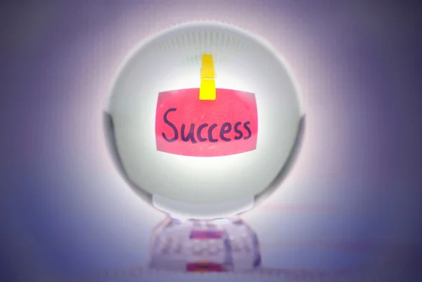 Éxito, palabras en bola de cristal mágico — Foto de Stock