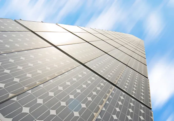 Série de painéis de energia solar — Fotografia de Stock