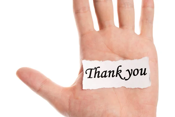Thank you words type on paper — Stock Photo, Image