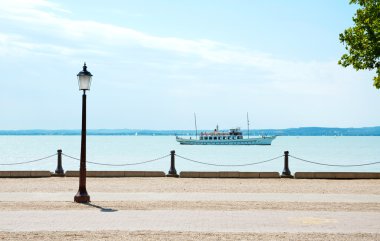 Old ship on Lake Balaton at Balatonfüred,Hungary clipart