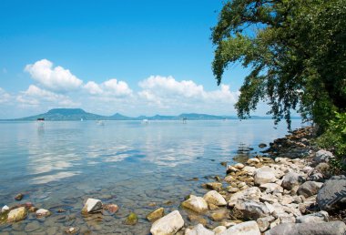 Peyzaj balaton Gölü, Macaristan