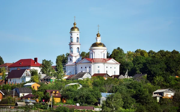Cathedral with bell tower in russia — Stock Photo, Image
